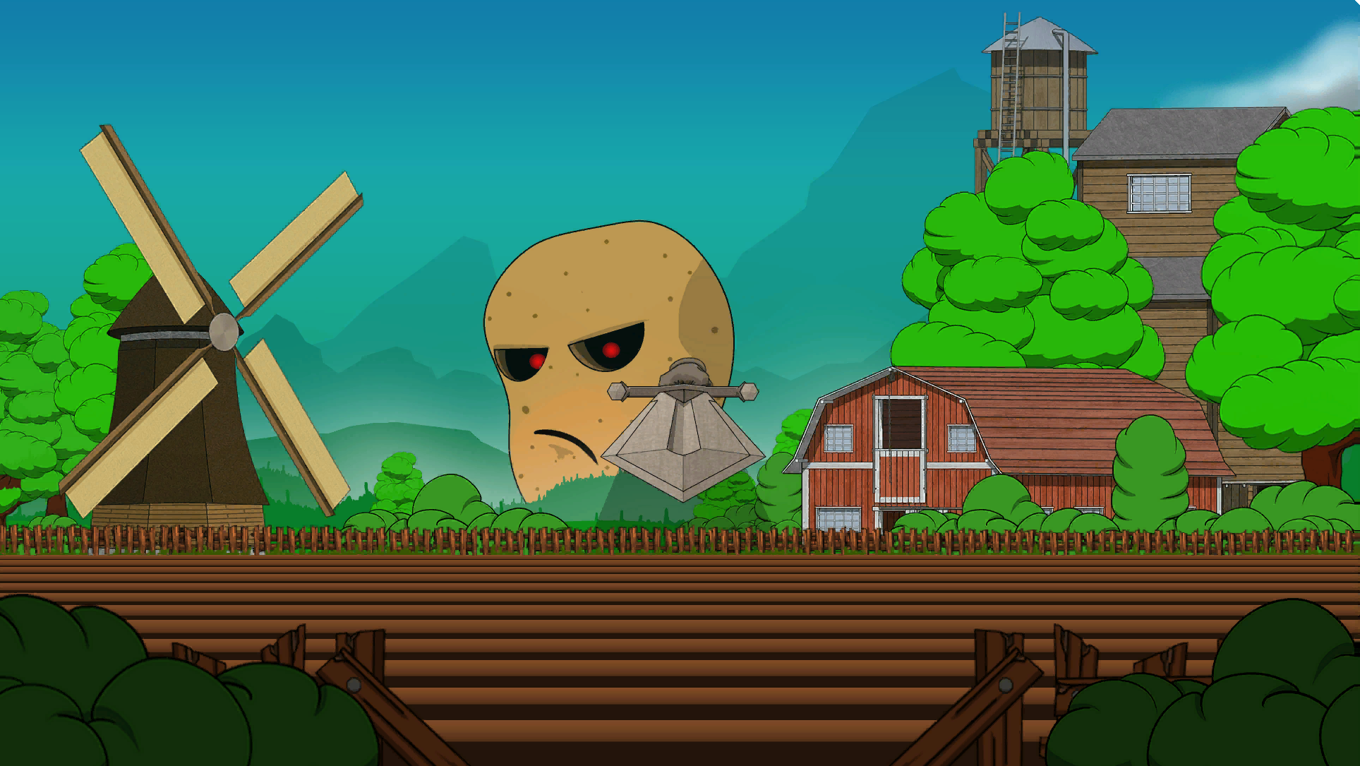 fullscreen picture of a Farmer Against Potatoes Idle game